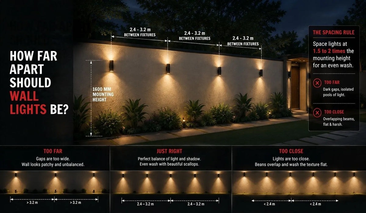 The Mounting Height Question: How High and How Far Apart Waterproof Outdoor Wall Lights Actually Belong