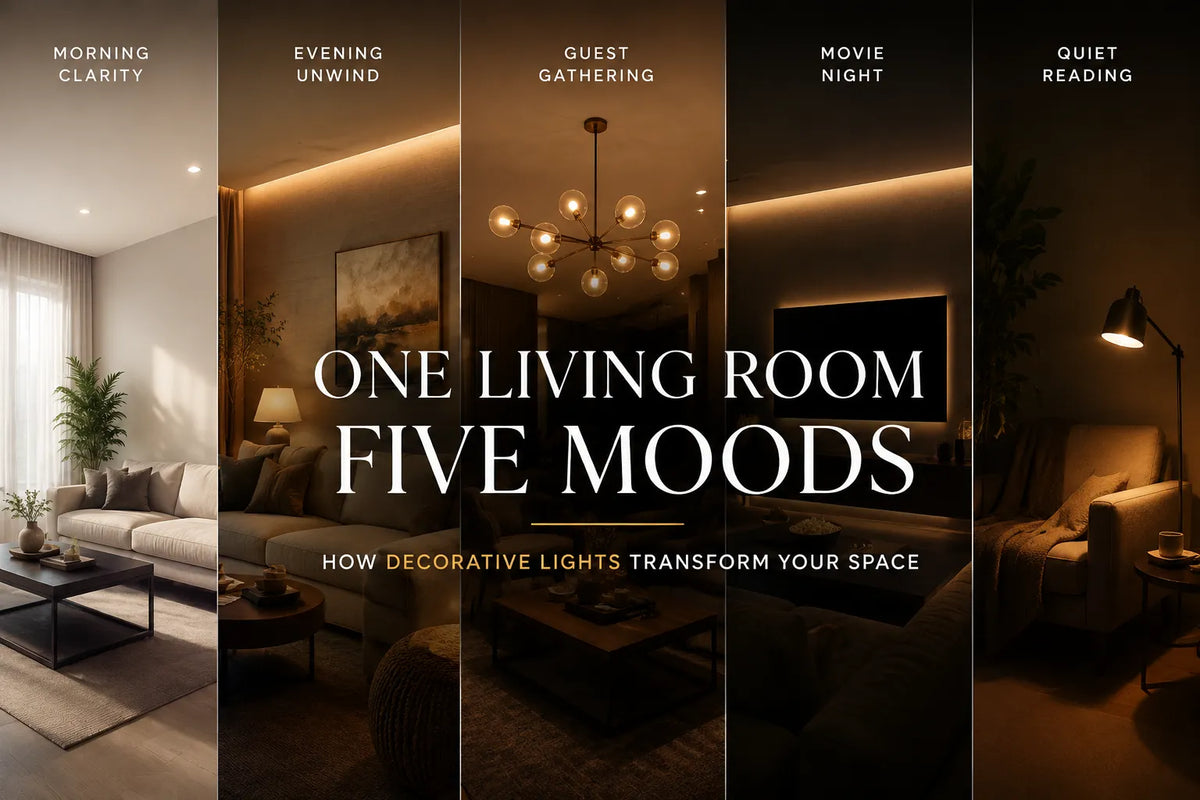 One Living Room, Five Moods: How the Right Decorative Lights for Living Room Spaces Let You Reshape a Room Without Moving a Single Piece of Furniture (2026)