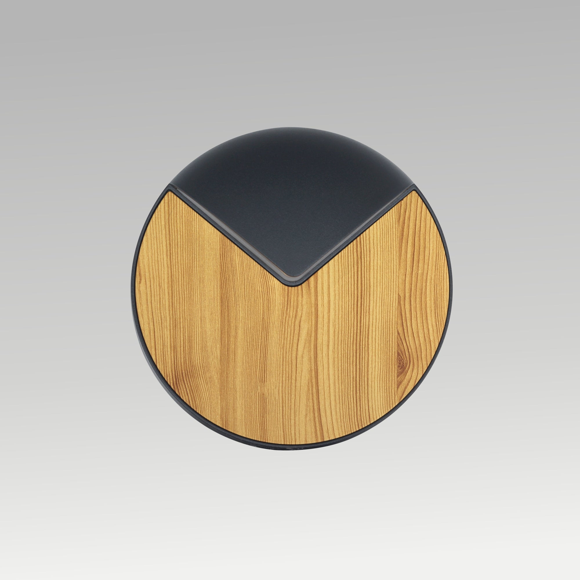 5W Circular Wooden Finish Wall Light