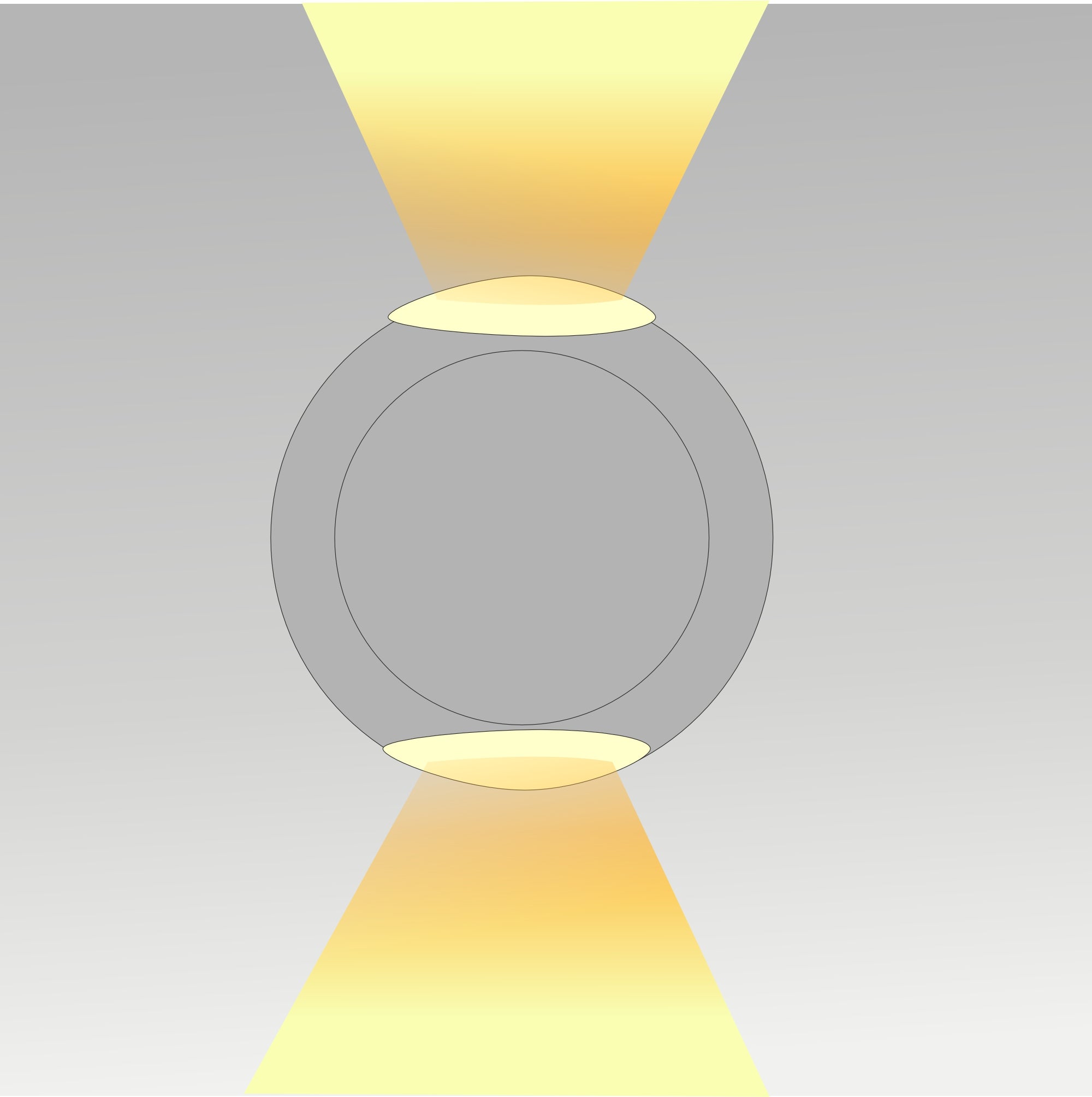 2x3W 2 Way Wall Light