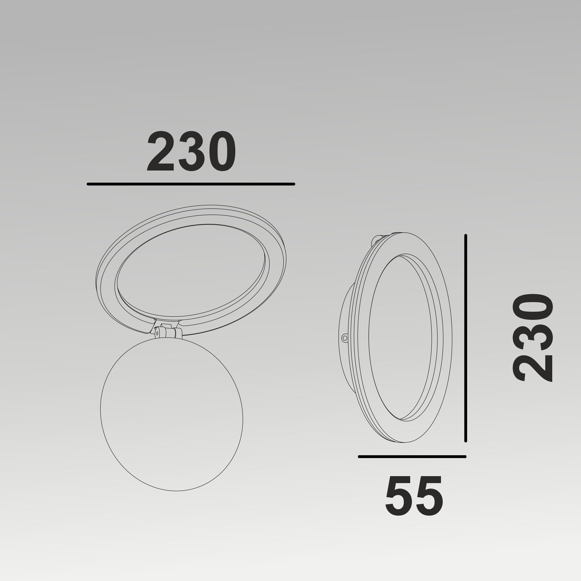 16W Tiltable Wall Light
