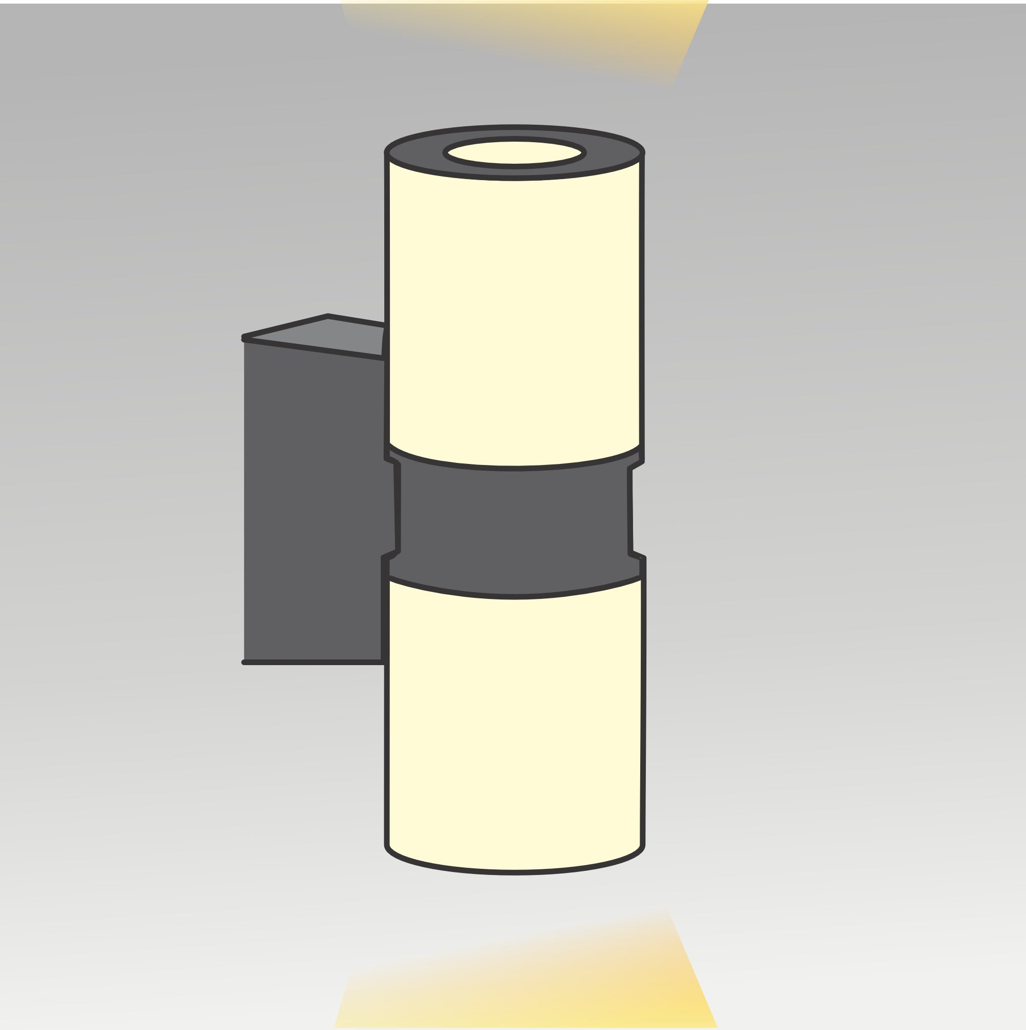 GU 10 Round Up & Down Wall Light