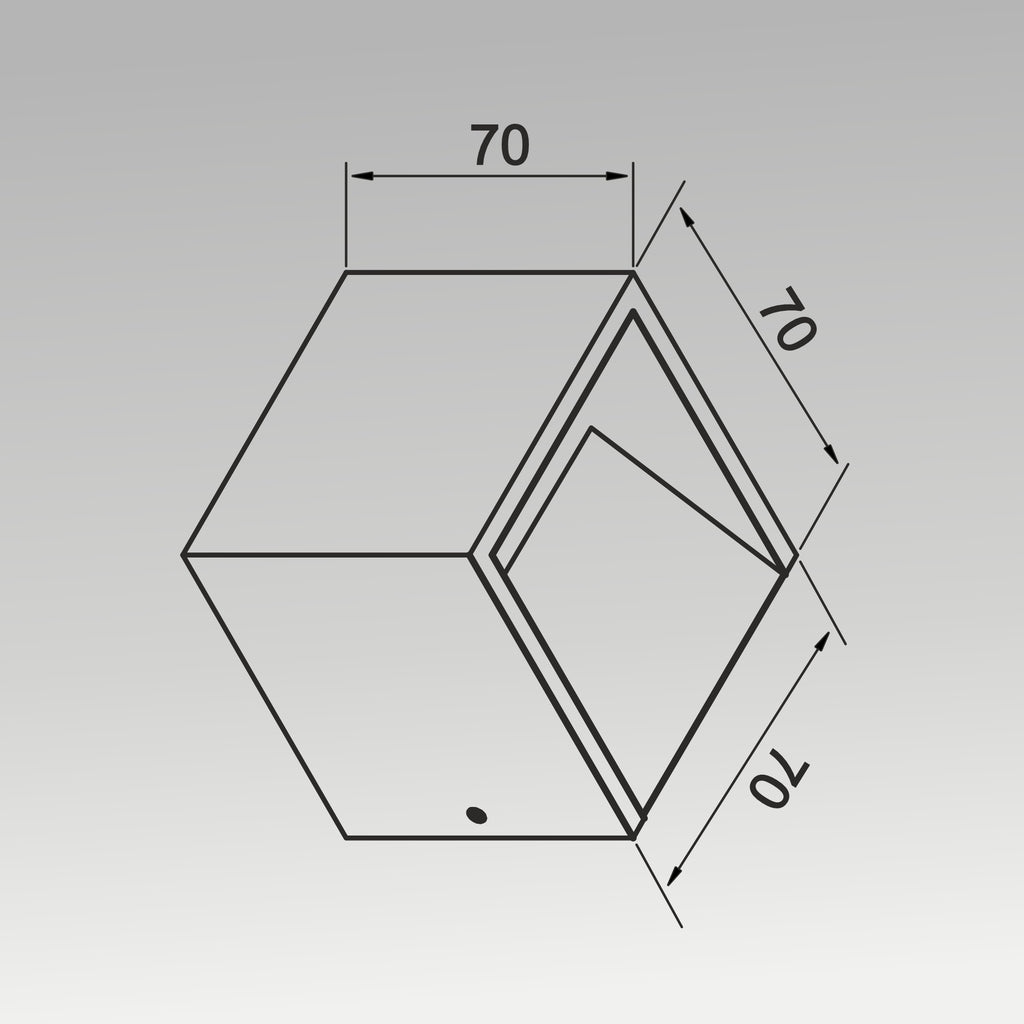 3W Square Wall Light