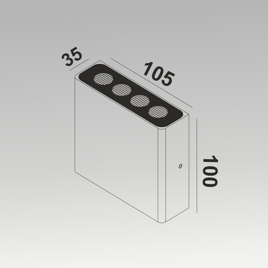 8x1W Wall Light