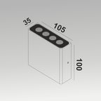8x1W Wall Light