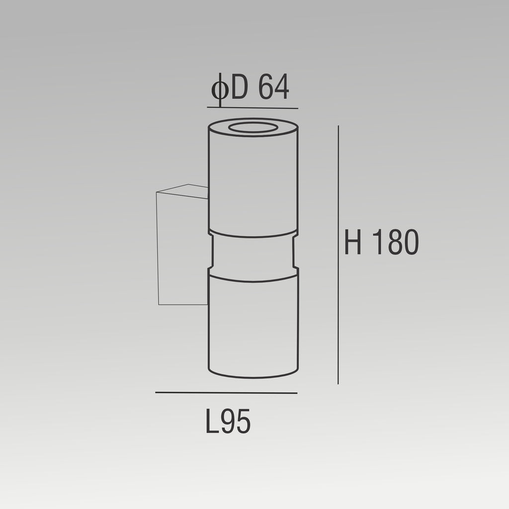 GU 10 Round Up & Down Wall Light