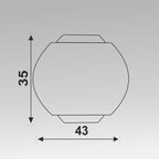 2x1W Laser 4 Ways Wall Light