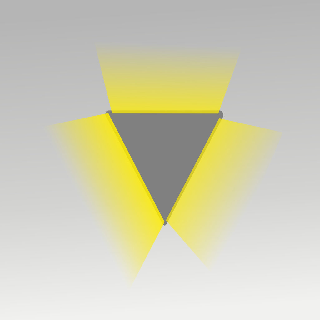 3x2W Triangular Wall Light