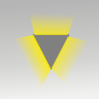 3x2W Triangular Wall Light