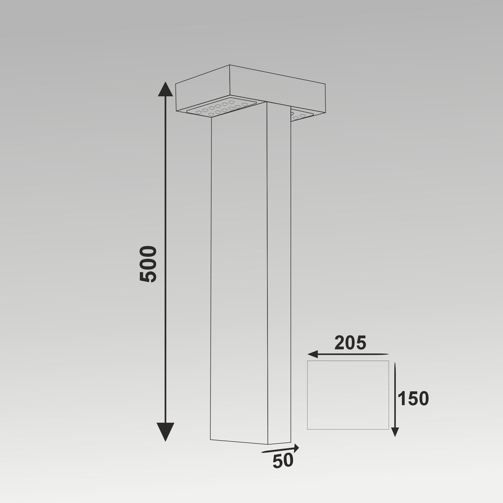 2x10W Ideal Double Bollard
