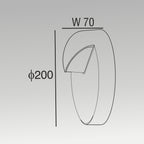 5W Circular Wooden Finish Wall Light