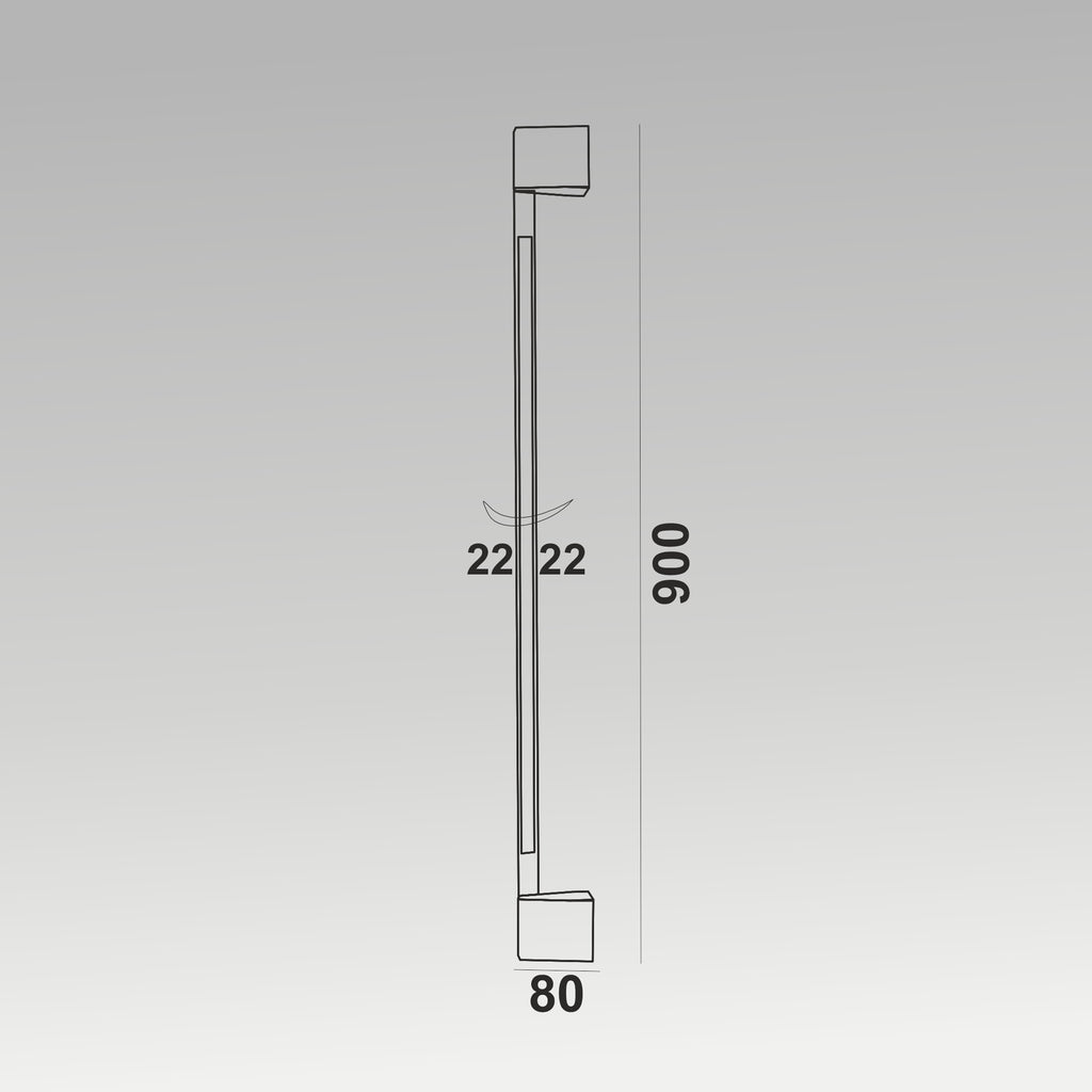 10W Linear Vertical Rotatable Wall Light