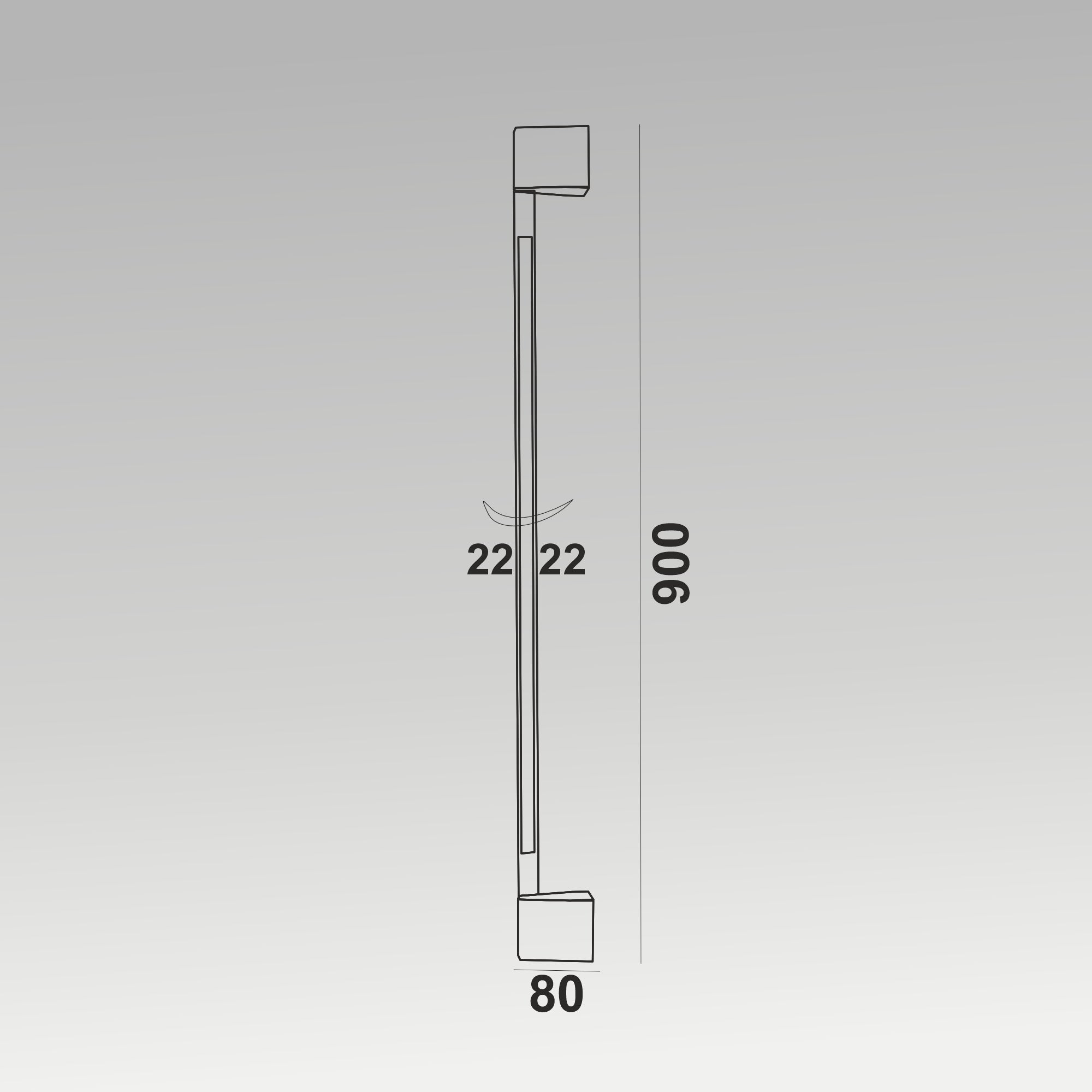 10W Linear Vertical Rotatable Wall Light