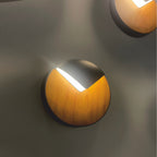 5W Circular Wooden Finish Wall Light