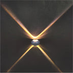 2x1W Laser 4 Ways Wall Light