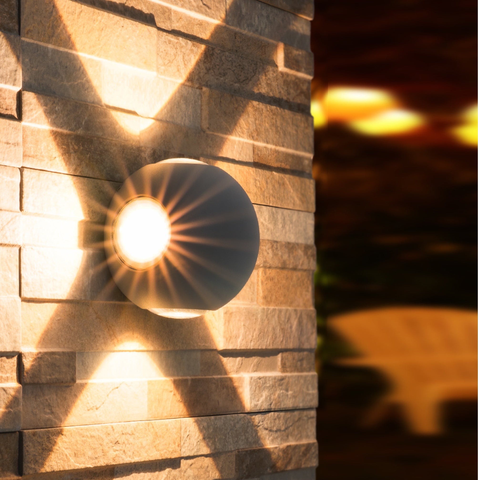 4x3W 4 Way Wall Light