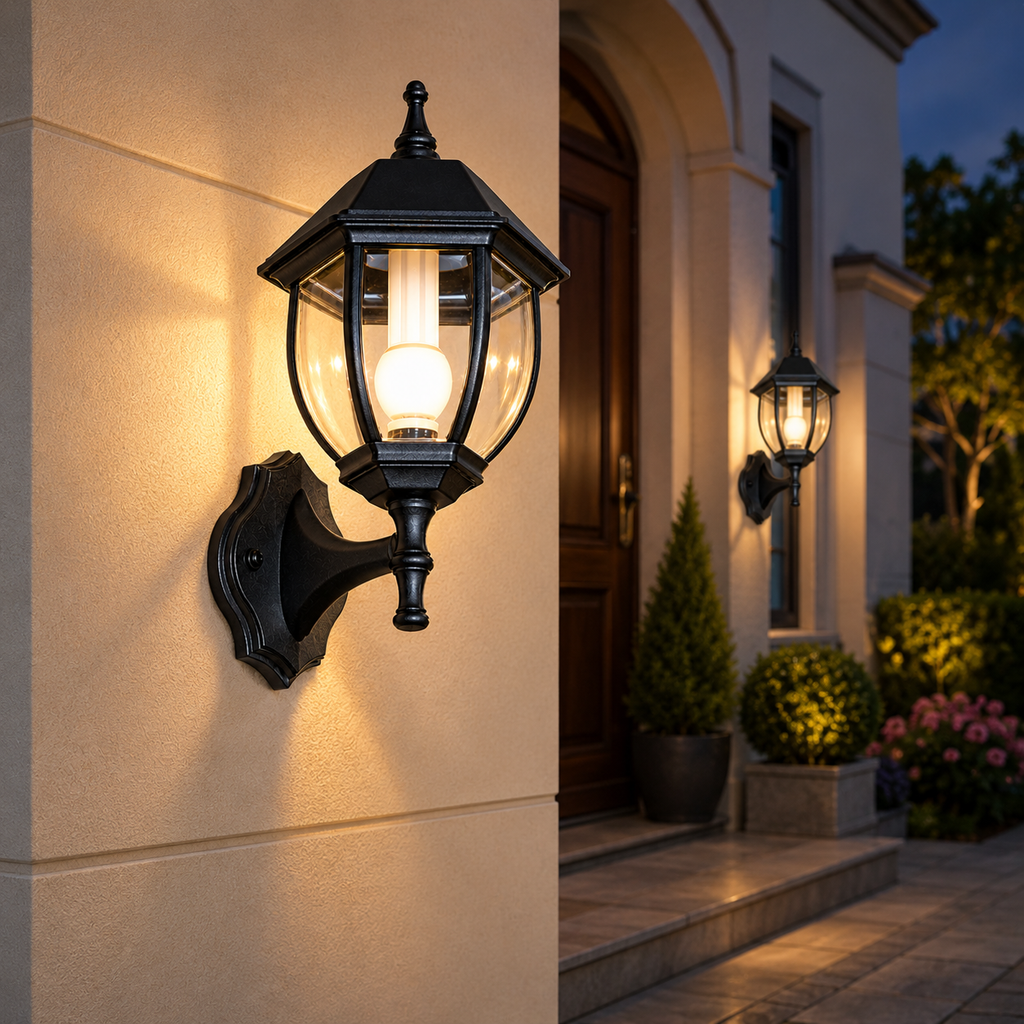 B-22 Star Black Wall Light