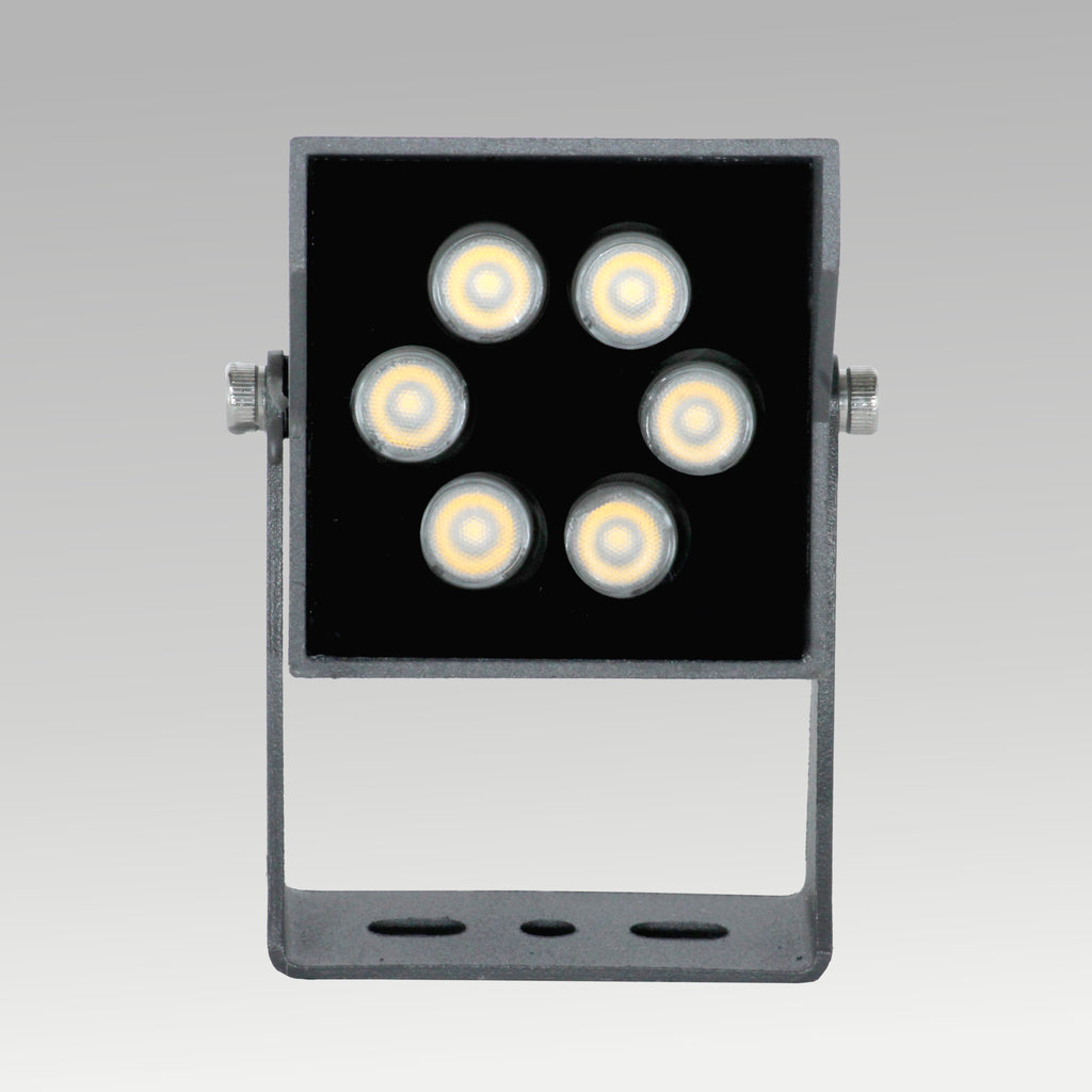Garden Square 6 Dot Spot Spike Light