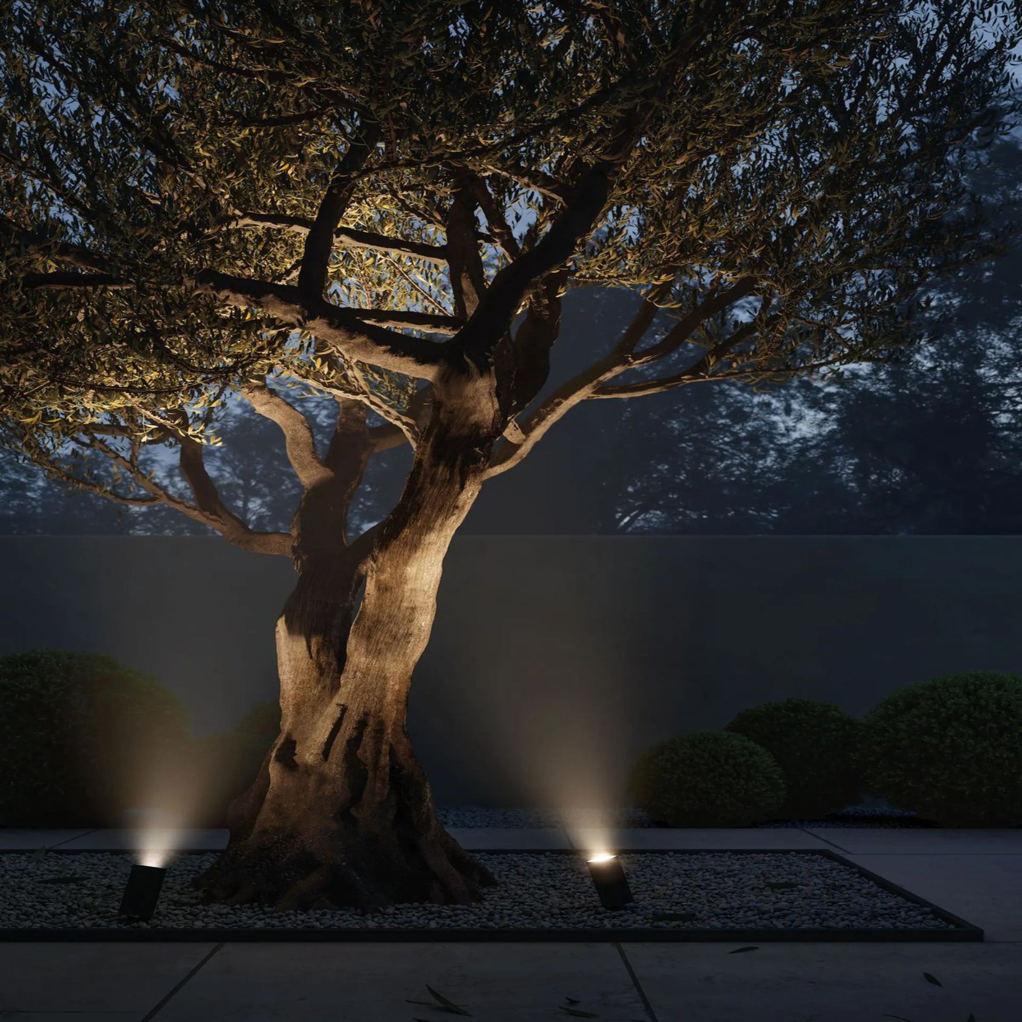 Garden Round Spike Light