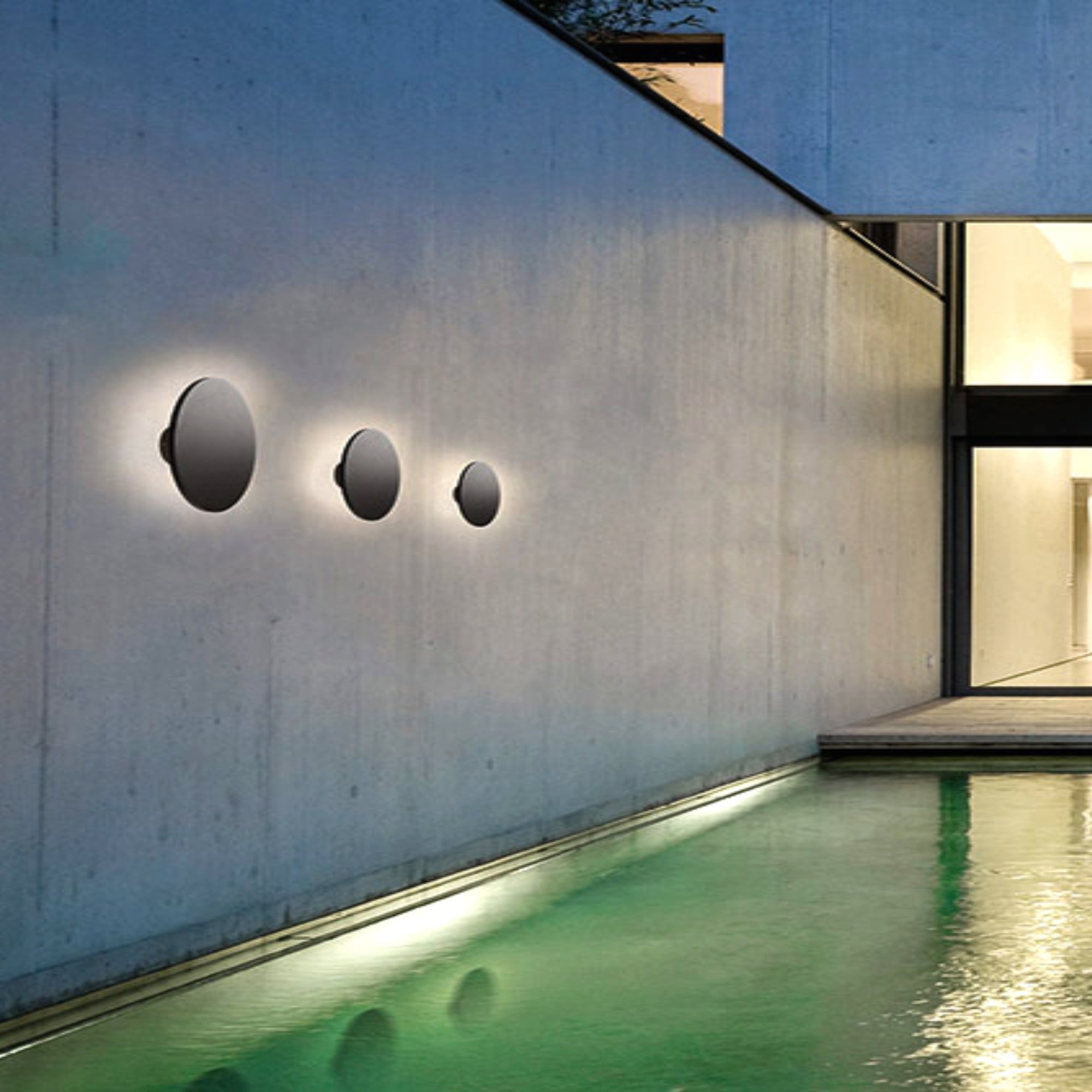 20w Indirect Round Outdoor Wall Light