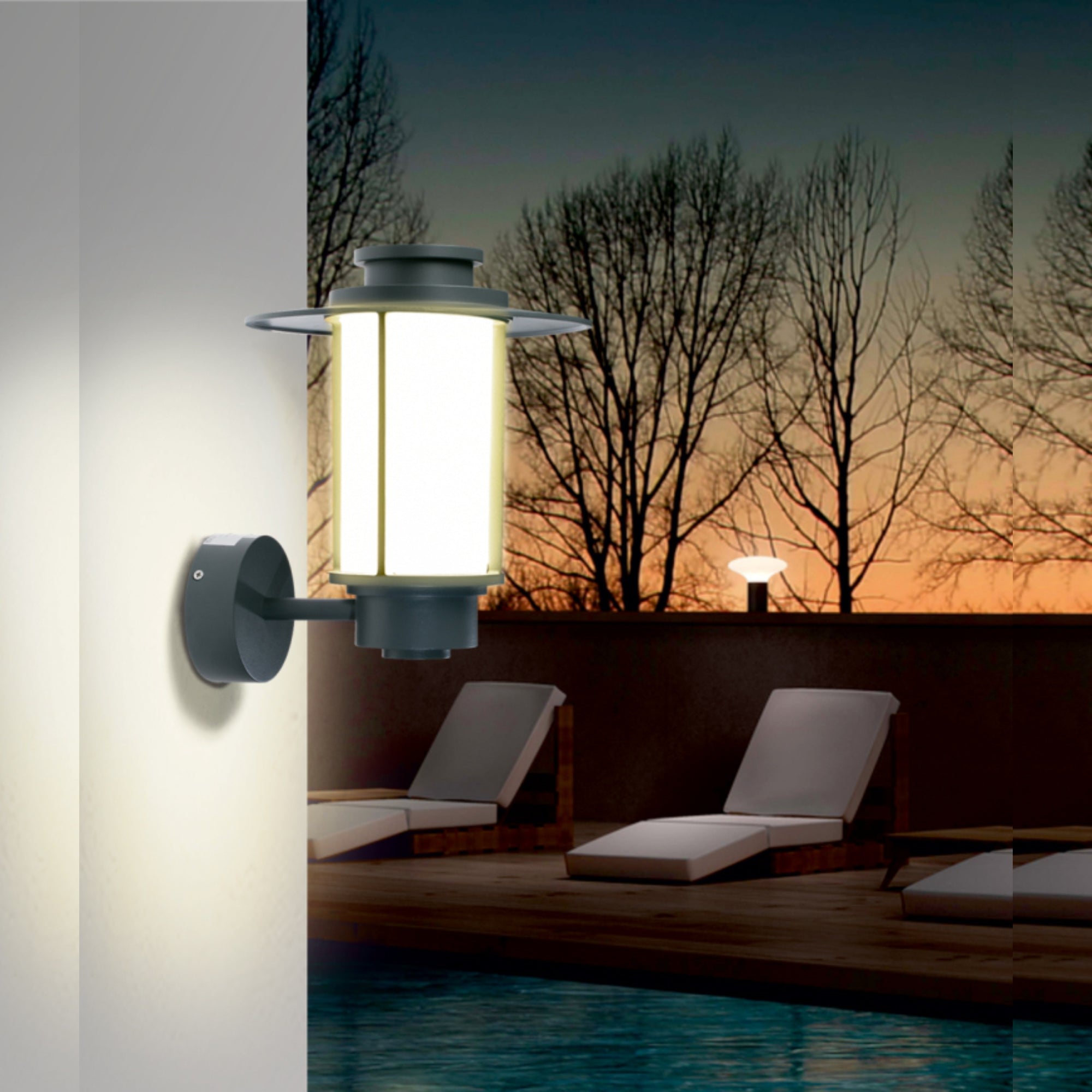 6w Colum Outdoor Wall Light