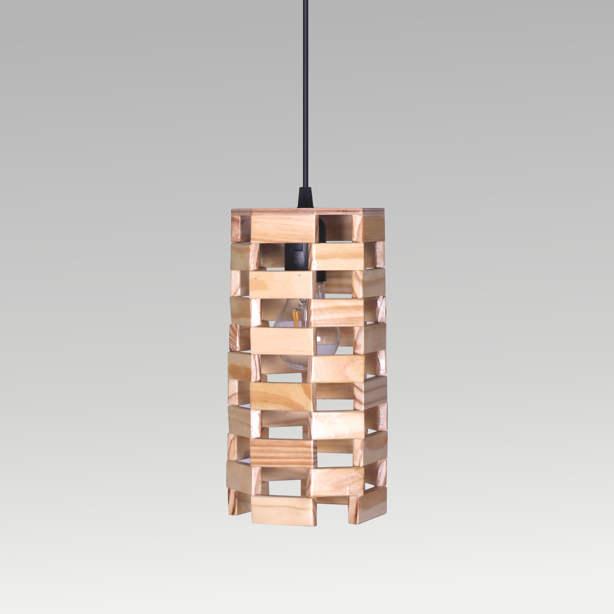 Rectangular Cage Wooden Hanging